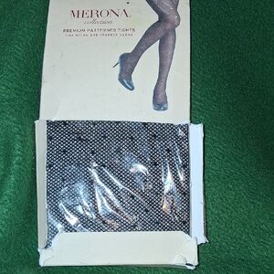 Merona Black Patterned Tights